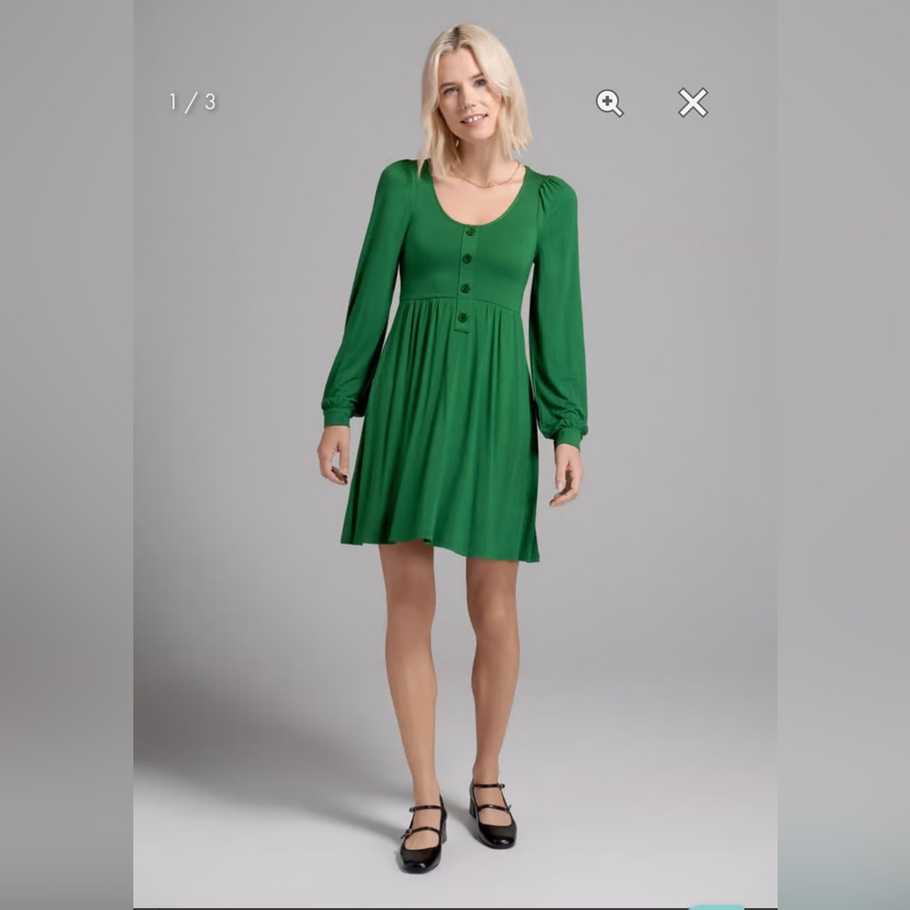ModCloth‎ NWT First Date, Can't Wait Babydoll Dress - Green